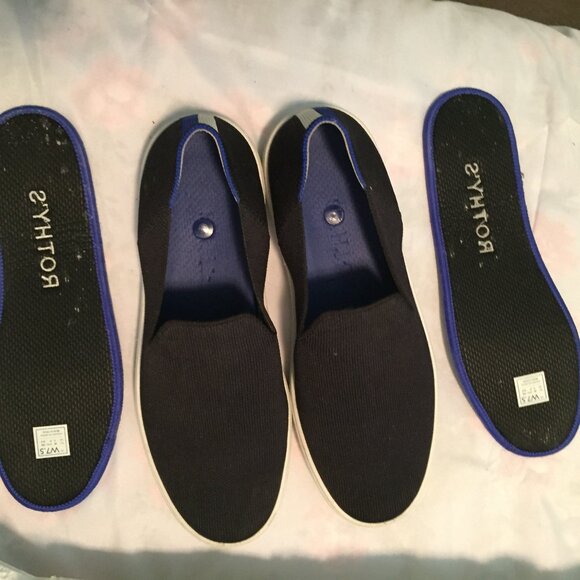 Rothy's Womens Size 7.5 Black Slip on Comfort Shoe Washable - Picture 7 of 12